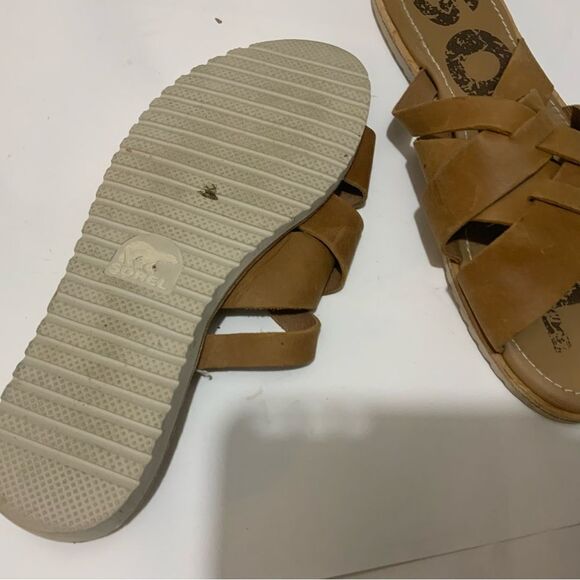 Sorel Ella Slide Sandal Camel Brown Women’s Size 7/38 - Picture 8 of 8